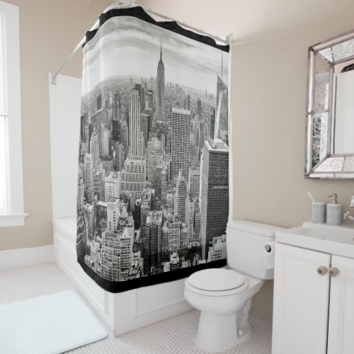 New York City Manhattan Skyline Shower Curtain