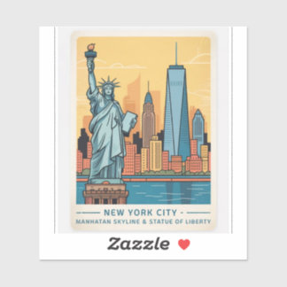 New York City Manhattan Skyline  Sticker