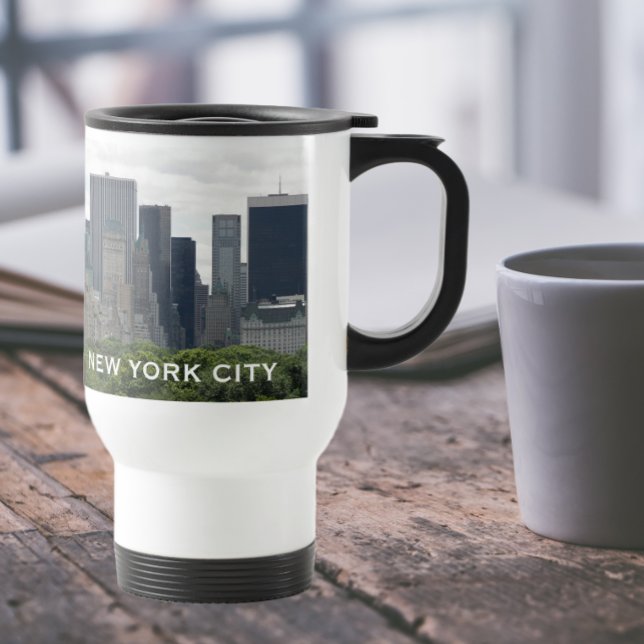 New York City Manhattan Skyline Travel Mug (In Situ)