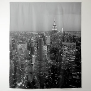 New York City Manhattan Skyline Wall Art Mural Tapestry