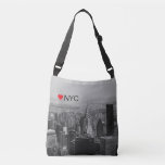 New York City, Manhattan Skyline With Heart, Cool Crossbody Bag at Zazzle