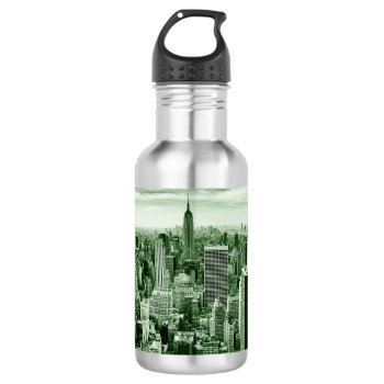 New York City - Manhattan - Vintage Stainless Steel Water Bottle by MonsterSmash at Zazzle