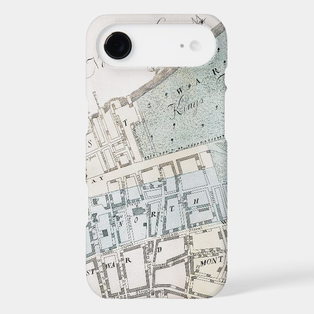 New York City Map, 1728 Case-Mate iPhone Case (Back)