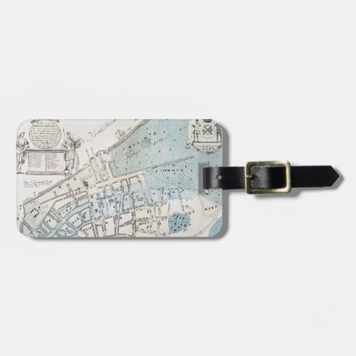 New York City Map 1728 Luggage Tag
