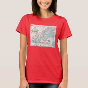 New York City Map, 1728 T-Shirt