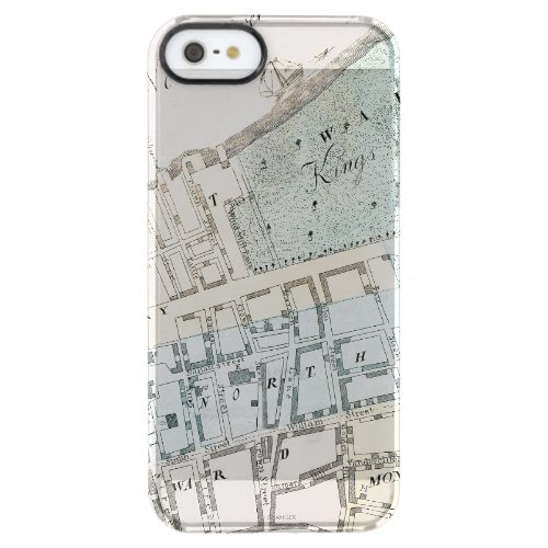 New York City Map 1728 Clear iPhone SE55s Case