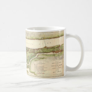 New York City Map During Revolutionary Map 1878 Coffee Mug