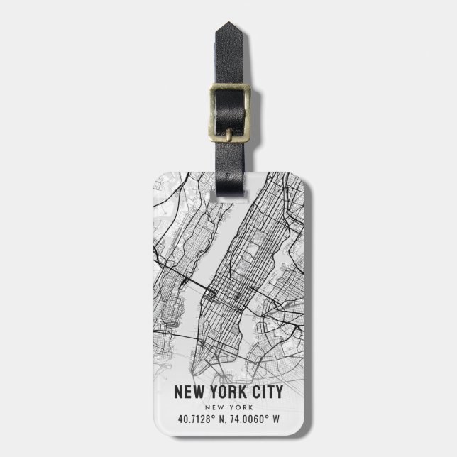 New York City Map | Luggage Tag (Front Vertical)