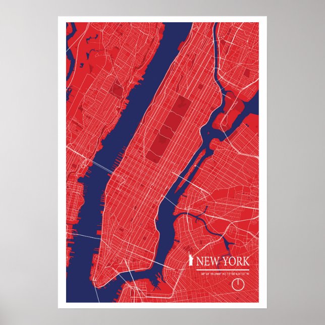 New York City Map Poster (Front)