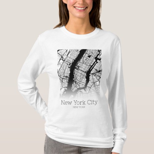 New York City Map T_Shirt