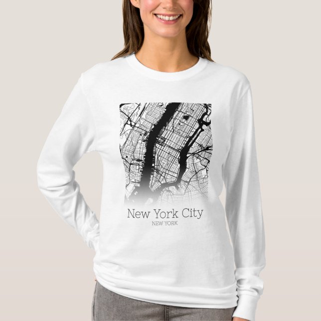 New York City Map T-Shirt (Front)