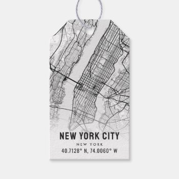 New York City Map | Wedding Favor  Gift Tags by colorjungle at Zazzle