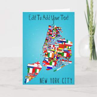 New York City Maps Greeting Birthday Wedding Card