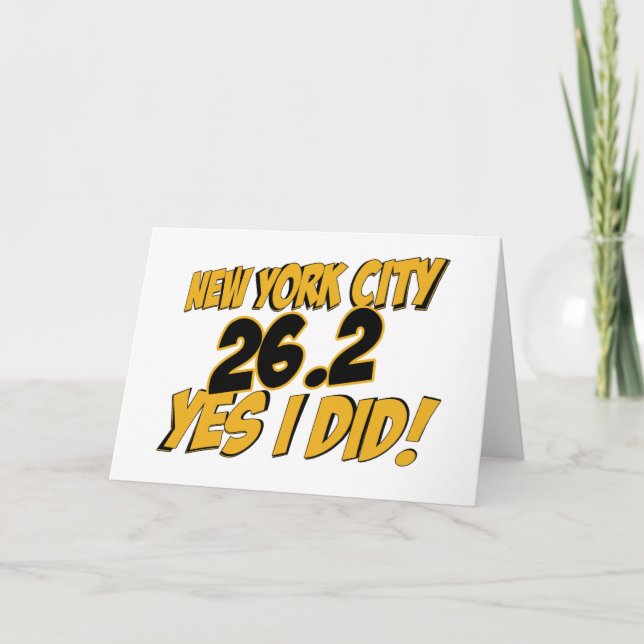 New York City Marathon Card (Front)