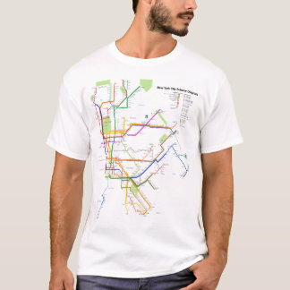 New York City Metro Subway Map Art I Heart Ny Souv T-Shirt