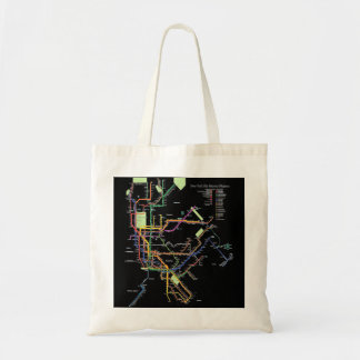New York City Metro Subway Map Art I Heart NY Souv Tote Bag