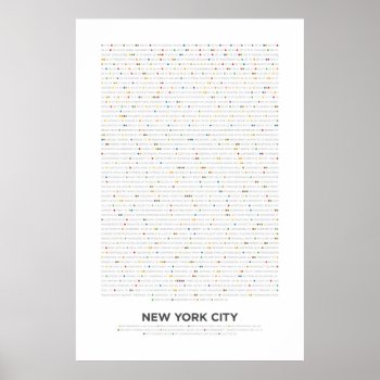 New York City - Metrodots Poster by creativ82 at Zazzle