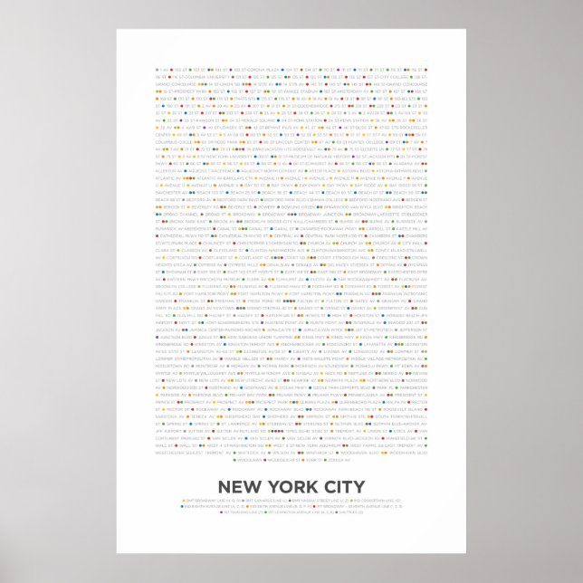 New York City - MetroDots Poster (Front)