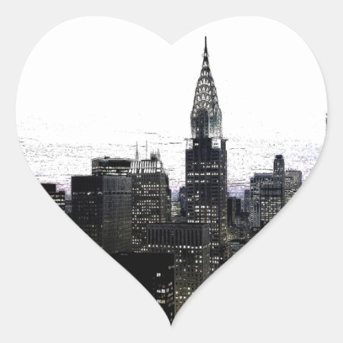 New York City Midtown Heart Sticker