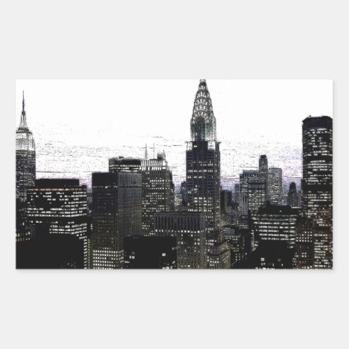 New York City Midtown Rectangular Sticker