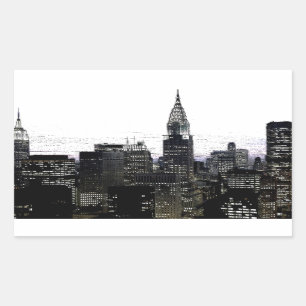 New York City Midtown Rectangular Sticker