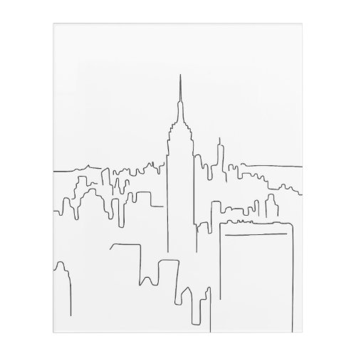 New York City Minimal Line Acrylic Print