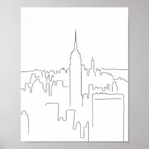 New York City Minimal Line Poster