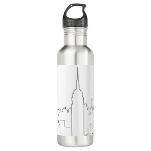 New York City Minimal Line Stainless Steel Water Bottle
