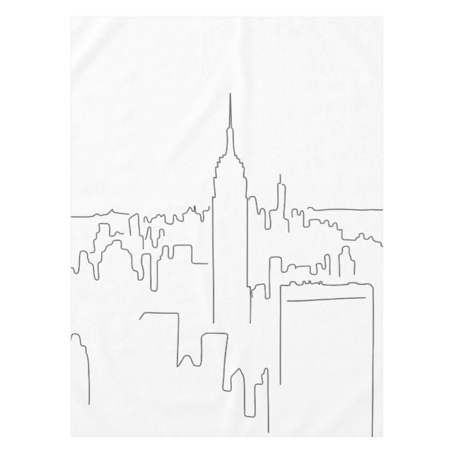 New York City Minimal Line Tablecloth (Front)