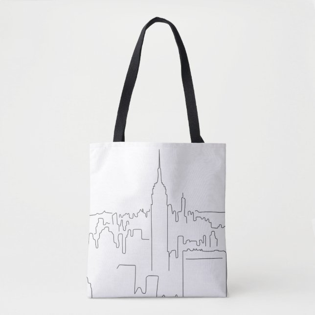 New York City Minimal Line Tote Bag (Front)