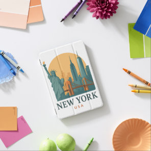 New York City Minimalist Vintage Travel  iPad Mini Cover