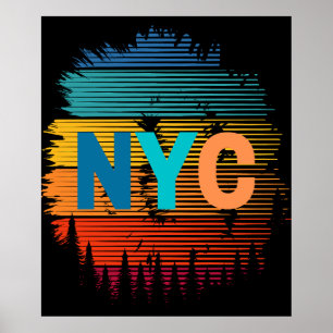 New York City Modern Colorful Design Poster