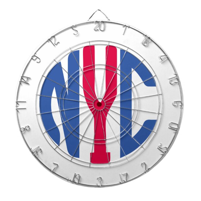 New York City monogram Dartboard With Darts (Front)