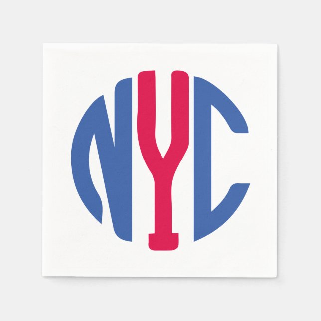 New York City monogram Paper Napkins (Front)