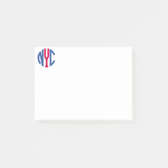New York City monogram Post-it Notes (Front)