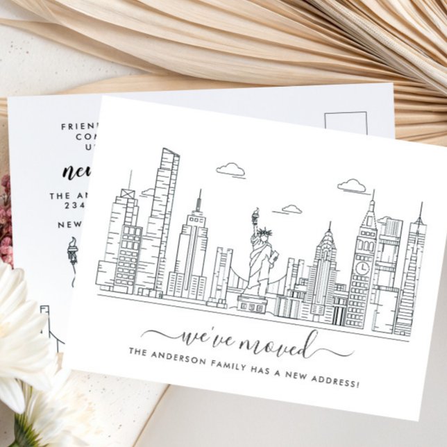 New York City Moving Announcement Postcard (Creator Uploaded)
