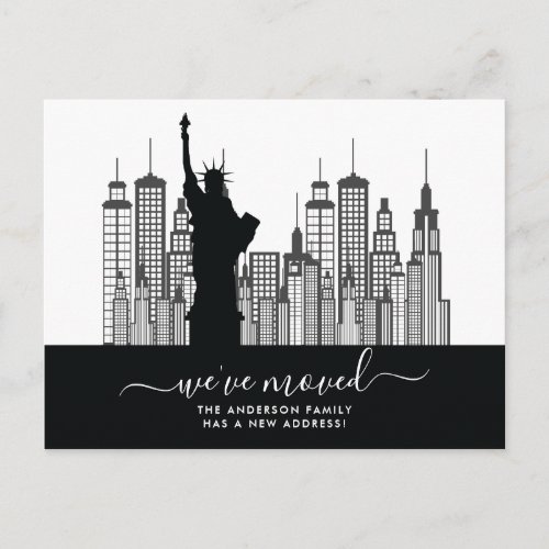 New York City Moving Announcement Postcard