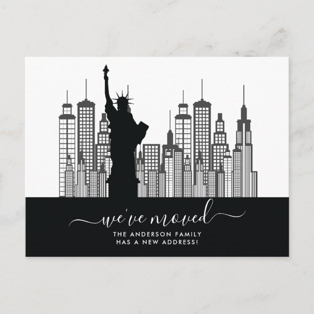 New York City Moving Announcement Postcard (Front)