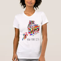 New York City Nations Flags Women's T-Shirt