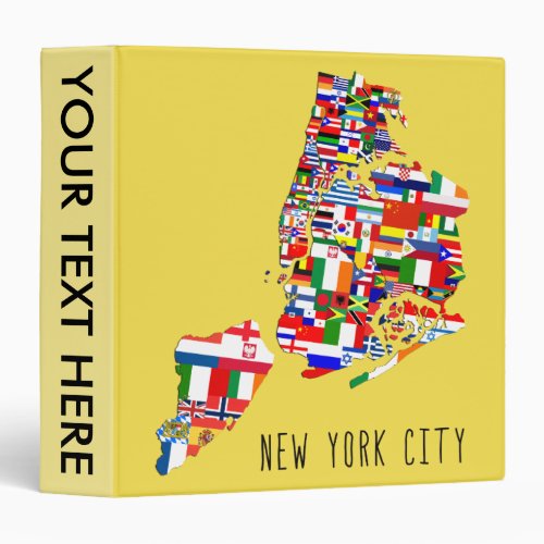 New York City Neighborhood Flags 3 Ring Binder