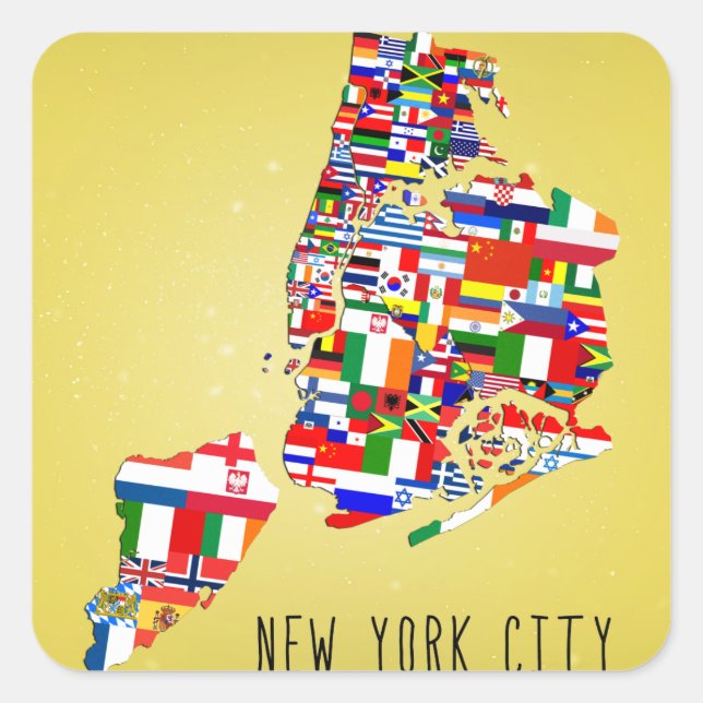 New York City Neighborhood Flags Stickers (Front)