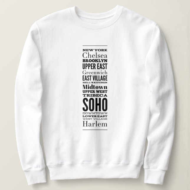 New York City Neighborhood Sweatshirt (Design Front)