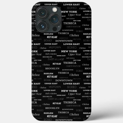 New York City Neighborhoods iPhone 13 Pro Max Case