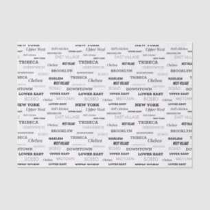 New York City Neighborhoods Tissue Paper