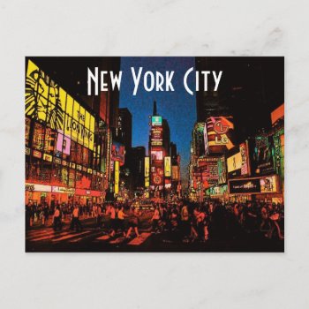 New York City (neon) Postcard by RickDouglas at Zazzle