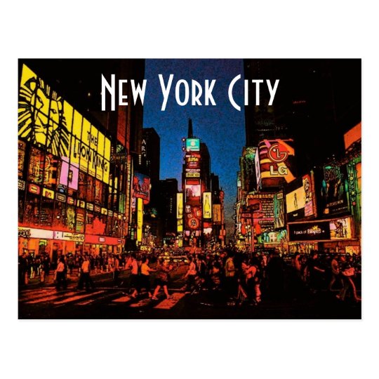New York City (Neon) Postcard | Zazzle.com