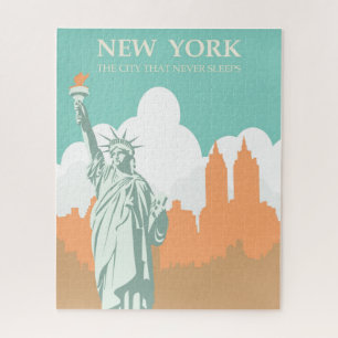 New York City Never Sleeps Vintage Jigsaw Puzzle