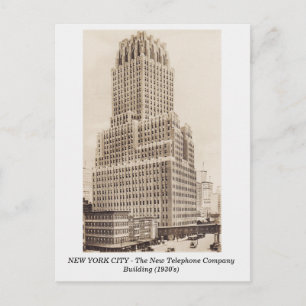 New York City, New Telephone Building old postcard
