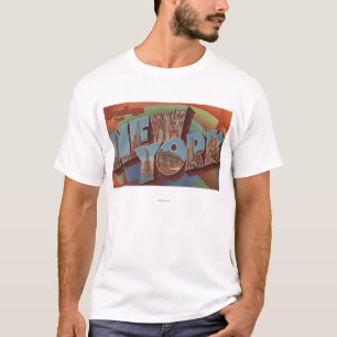 New York City, New York - Large Letter Scenes 3 T-Shirt