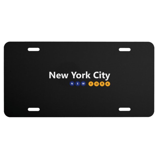 New York City, New York License Plate (Front)